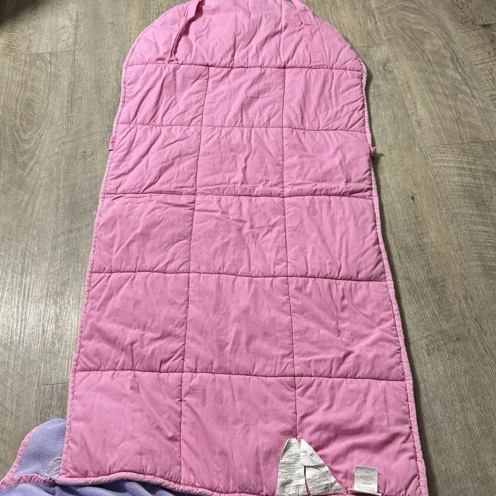 Pottery Barn Kids Mackenzie Nap Mat Pink with Purple Fleece Unicorn Blanket